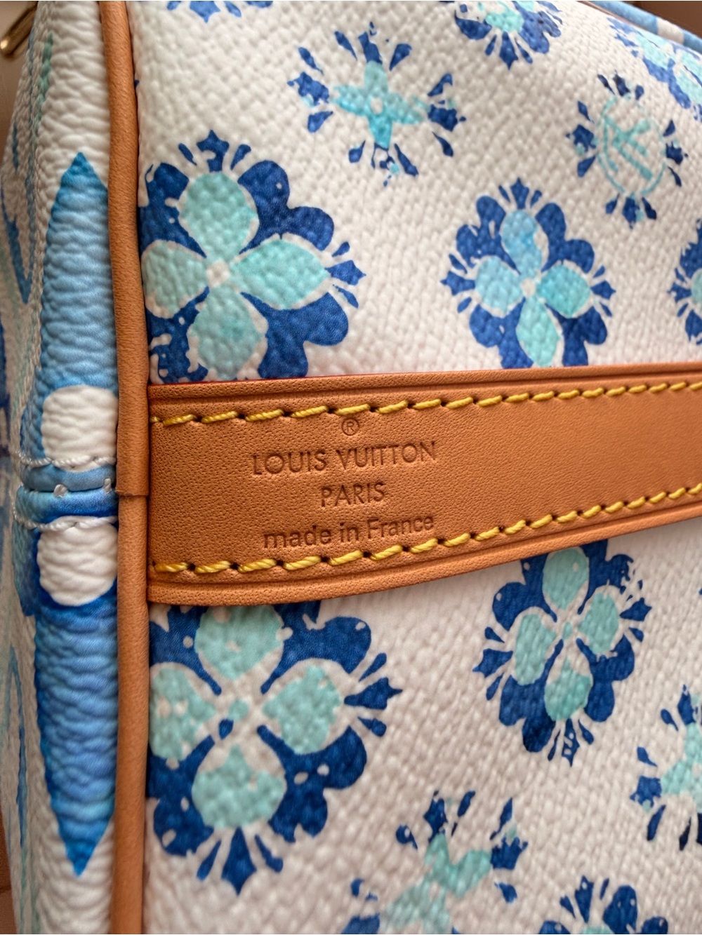 LOUIS VUITTON SPEEDY 25 BY THE POOL BLUE LAGOON BRAND NEW IN BOX W/DUST BAG TAGS - Picture 9 of 11